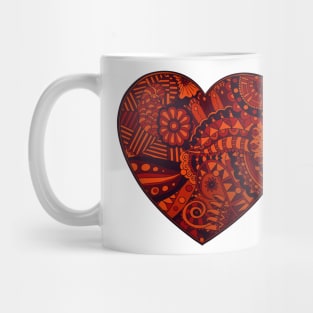 Zentangle heart shape Mug